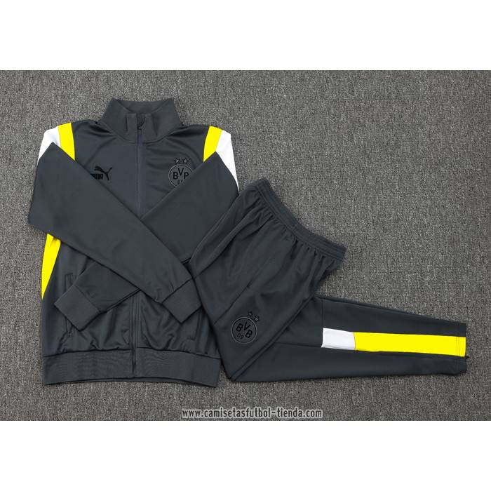 Chandal de Chaqueta del Borussia Dortmund 2023 2024 Gris